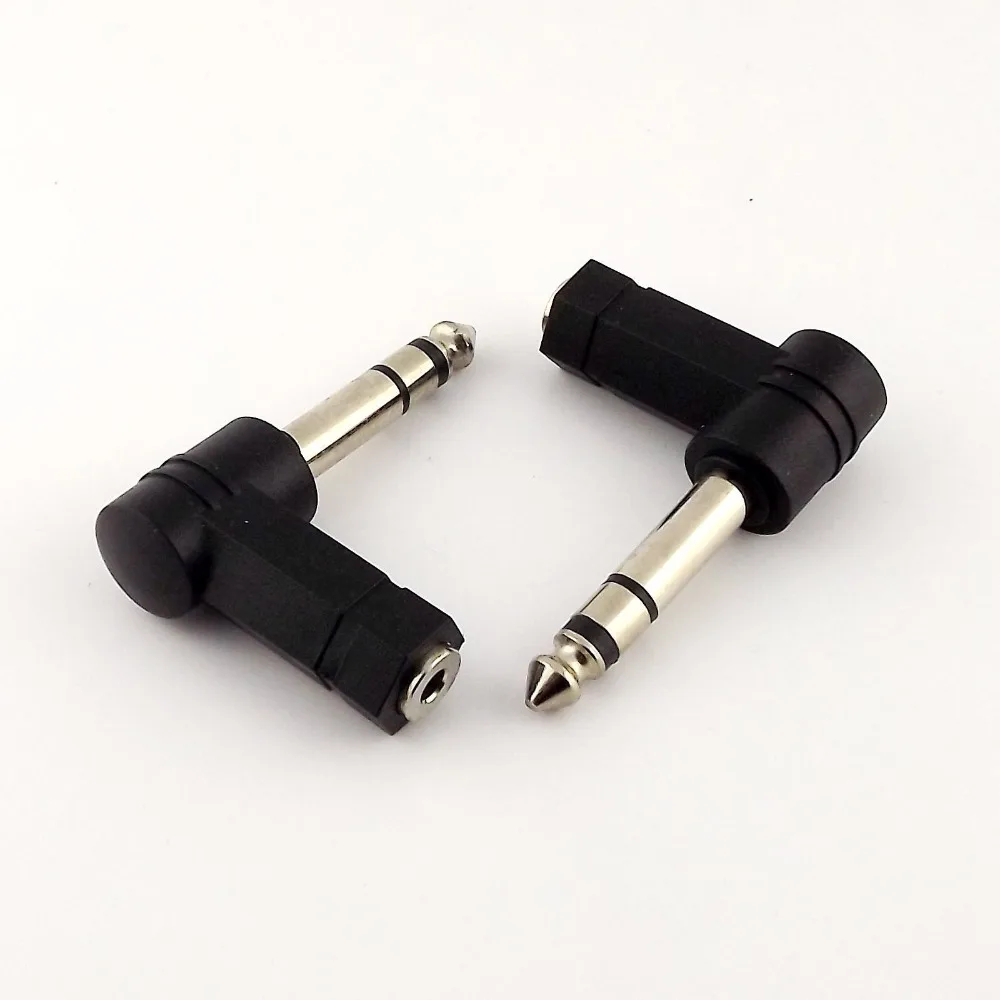 90 grad 3,5 zu 6,35/6,5mm 1/4 "Mono Jack Stereo Lautsprecher Audio Adapter Stecker 3,5mm TRS stecker Konverter AUX Kopfhörer Kabel