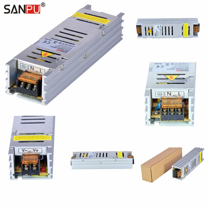 

SANPU LED Switch Power Supplies 12V 60W 5A Drivers 110V 220V AC-DC Lighting Transformers Aluminum Full Container Load Wholesale