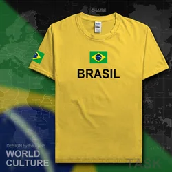 Brazil t shirt men 2017 t-shirt tees cotton nation team jerseys country tshirt fans streetwear fitness brasil BRA Brazilian gyms