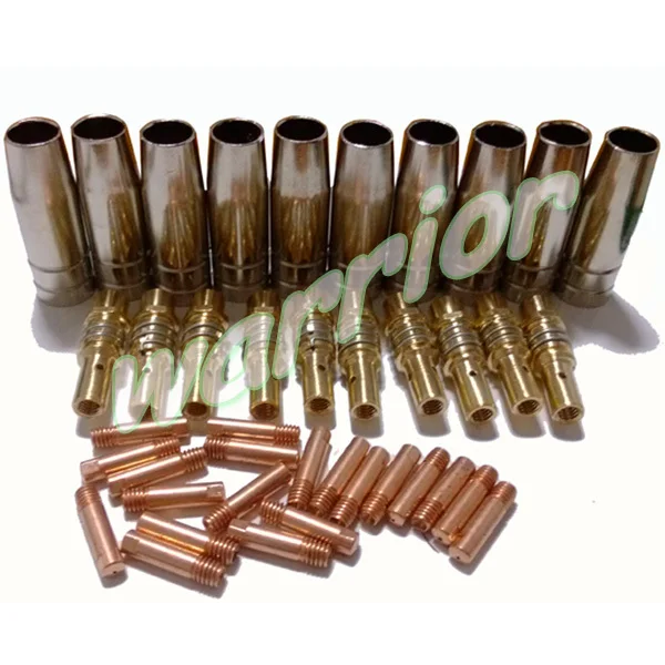 60pcs/pack MB 15AK Nozzles Contact Tips Holder and Contact tips Consumables Kit For Mig Welding Torch