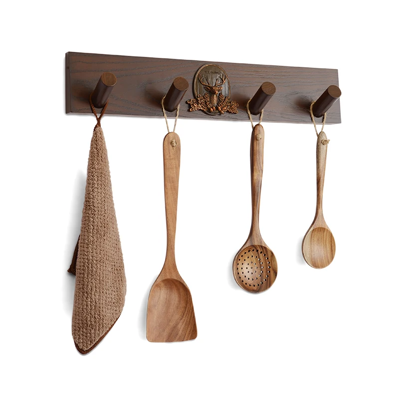 Wood Hook Kitchen hanger wall Decoration Living room Bedroom Towel hat clothes Handbage wall hanger hook