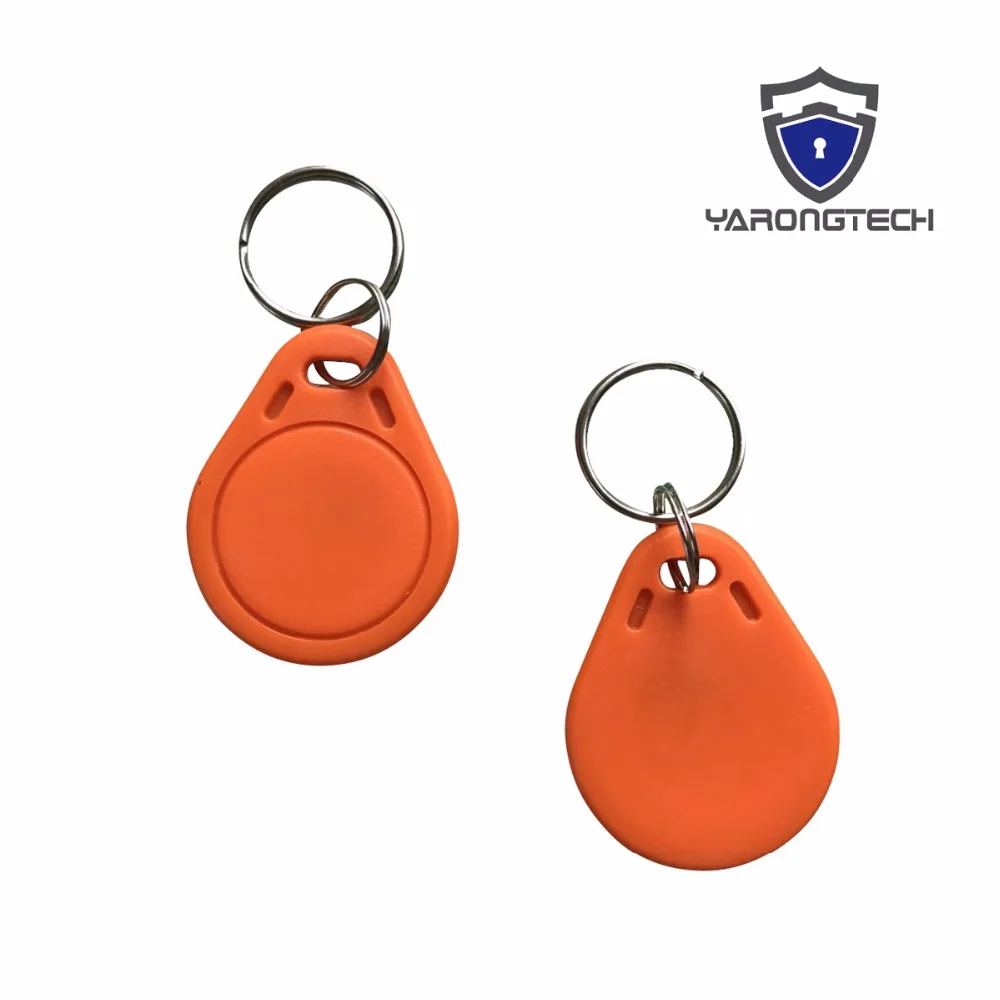 13.56mhz HF ISO14443A Orange color RFID 1K Keyfob -100pcs