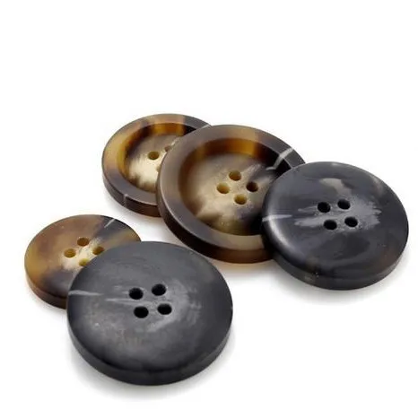 200Pcs/lot 18mm painting flatback buttons bulk resin button sewing products skirt fastener 4-holes trousers black buckle