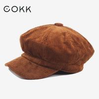 Newsboy Cap Beret Female Autumn Winter Hats For Women Octagonal Cap Painter Hat Vintage England