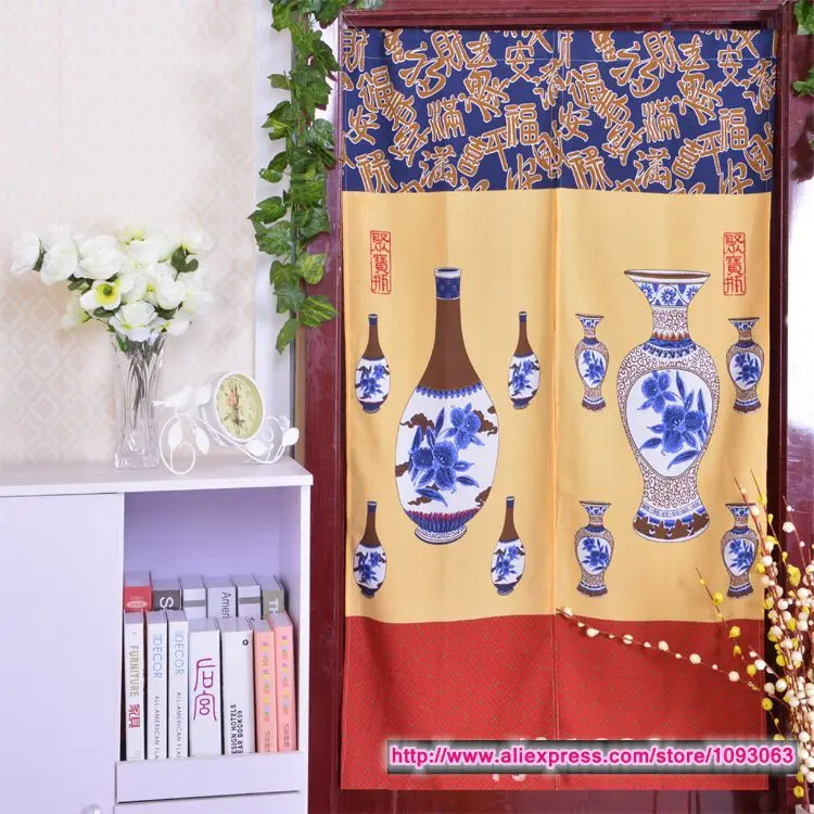 

Chinese Style Classical China Vase Curtain Decoration Knitting Taiwan Feng Shui Good Fortune