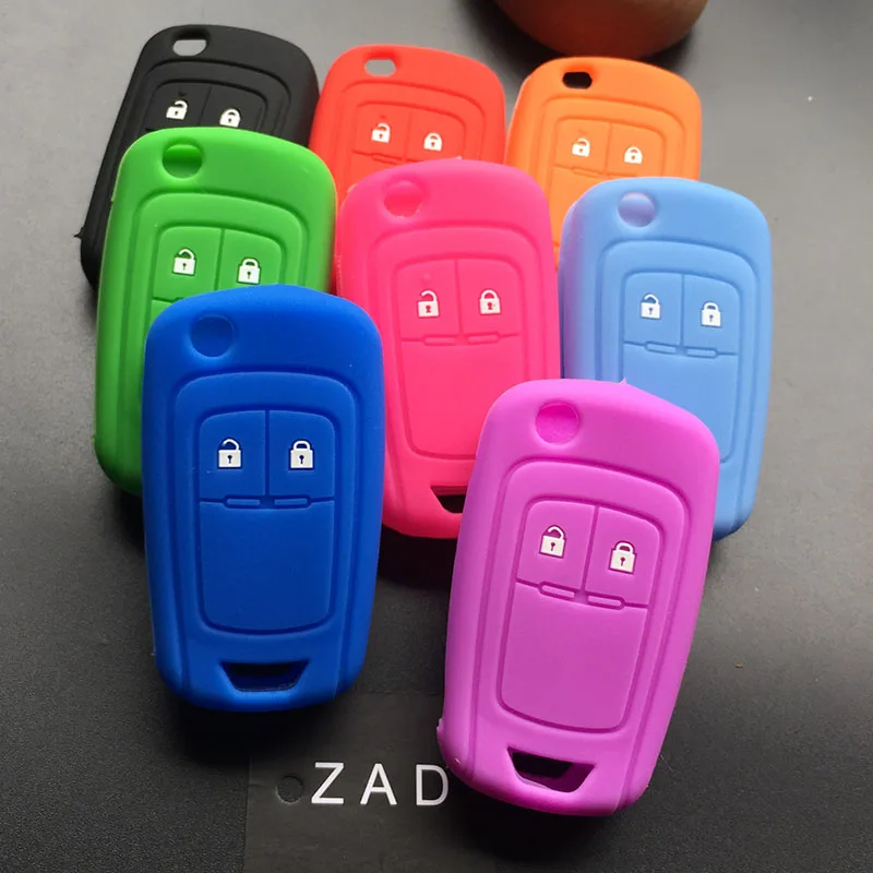 ZAD silicone rubber car key cover case For Chevrolet Cruze Aveo Malibu Cruze Spark Sail for buick Key Case