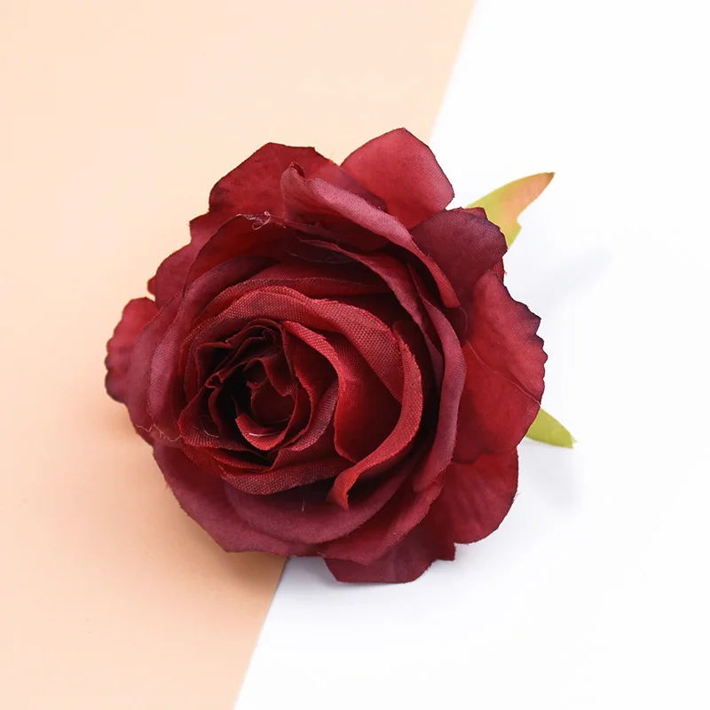 5 Stück Seidenrosen Blumenwand Scrapbooking Künstliche Pflanzen Dekorative Blumen Kränze DIY Geschenkbox Heim Hochzeitsdekoration Handarbeiten – Detail 16