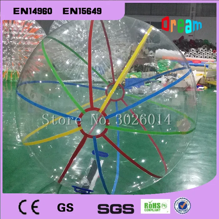 Water Walk Ball PVC Brand TIZIP Zipper Inflatable Water Walking Ball Dancing Ball Transparent Water Zorb Ball