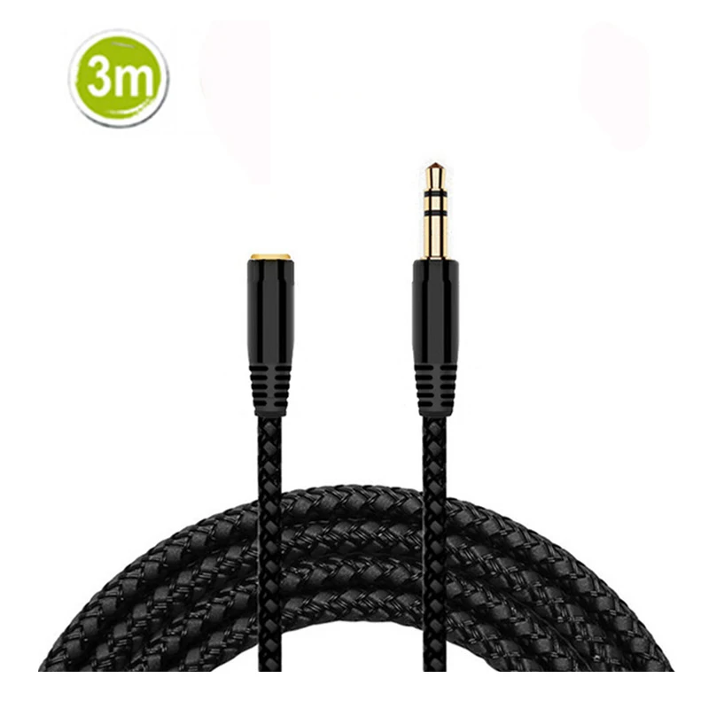 Headphone Extension Cable 3.5mm Jack Male to Female Aux Cable 3.5mm Audio Extender Cord For Computer iPhone Player Car AUX Cable