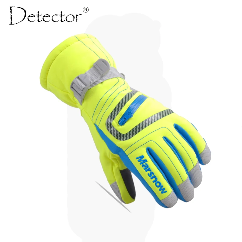 Detector guantes de esquí Snowboard hombres mujeres niños guantes de invierno escalada ciclismo guantes impermeables a prueba de viento de alta