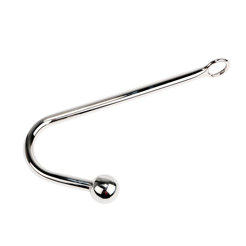 IKOKY Sex Toys for Men and Women Gay Stainless Steel Anal Hook Anal Plug Dilator Metal Butt Plug with Ball Prostate Massage