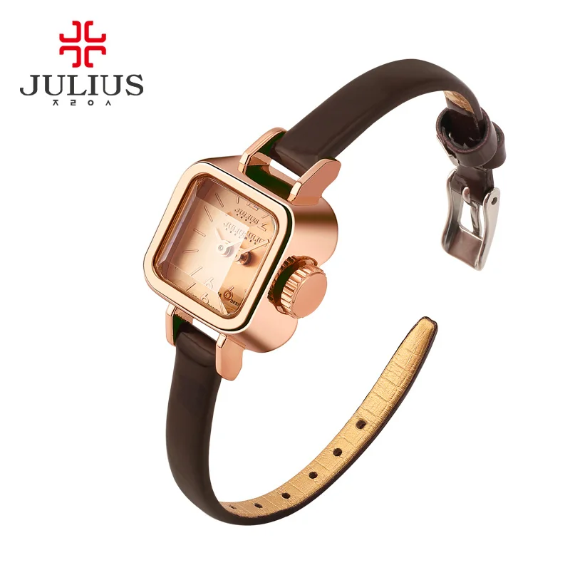 Julius Decoration Watch Ladies Watch In Yellow Gold Women Bracelet Dress Watch Japan Movt Diamond Quartz Watch Montre JA-496