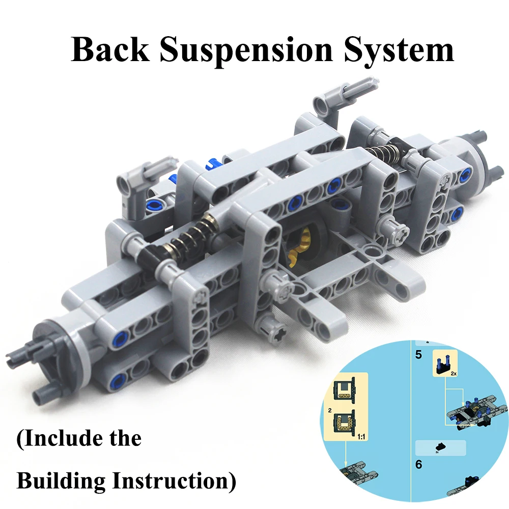 MOC Building Blocks Self-Locking Bricks Technical Parts 96pcs Technical Back Suspension System compatible with Lego for Kids Toy