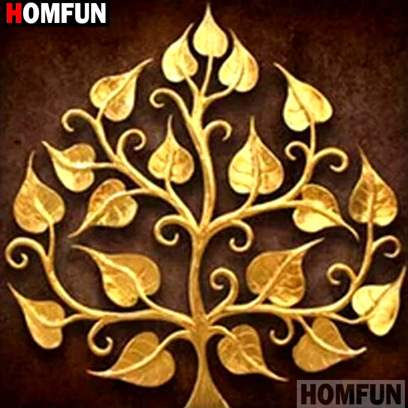 

HOMFUN Full Square/Round Drill 5D DIY Diamond Painting "Landscape tree" Embroidery Cross Stitch 5D Home Decor A16295