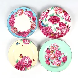 Hand-Painted Bone China Dinner Plate, Steak Plate, Flat Dishes, Family Dinnerware Set, Tableware Kitchenware, Christmas Gift