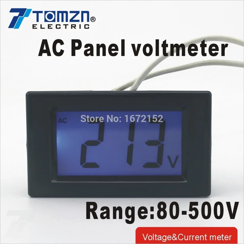 D85 LCD display Voltage meter voltmeter range AC 80-500V Panel Monitor blue backlight