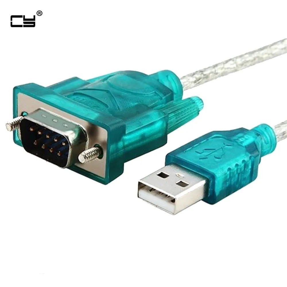 High Quality USB 2.0 to Serial RS-232 DB9 9Pin Adapter Converter Cable  Chipset Length 1M USB TO RS232 SUPPORT WIN10