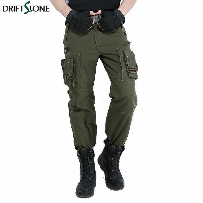 Cotton Men SWAT Police Combat Tactical Cargo Pants Army Force 101th Airborne Military Pants Airsoft Multi Pockets Trousers