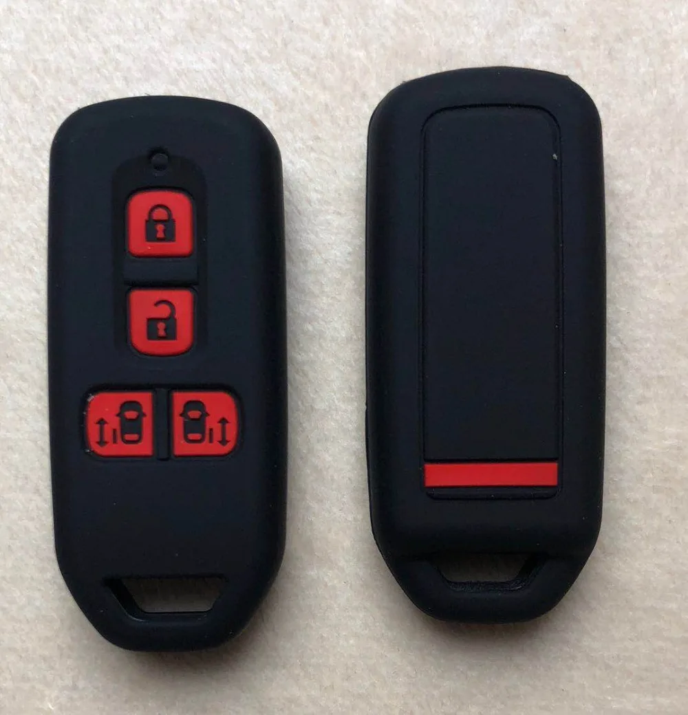 

50pcs N Wagon N-Box Custom Nbox Plus 4 Button Smart Remote FOB Key Silicon Shell Protect Cover For Honda Car With Sliding Doors