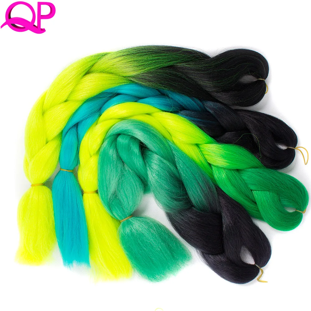 10Pcs Pre Ombre Vlechten Haar 24 ''Yaki Straight 100 G/stks Synthetische Hoge Temperatuur Fiber Hair Extensions