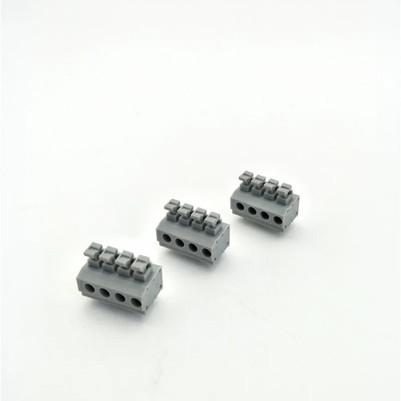 10Pcs KF235 5.0mm Pitch Straight PCB Board Screwless Spring Terminal Blocks 2P 3P 4P Positions Terminal connector 250V 10A