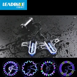 Leadbike Bicycle Cycling Tire Light Bike Front Tail Light 14 LED Spoke Wheel Night Warning Light Waterproof Signal Accessories