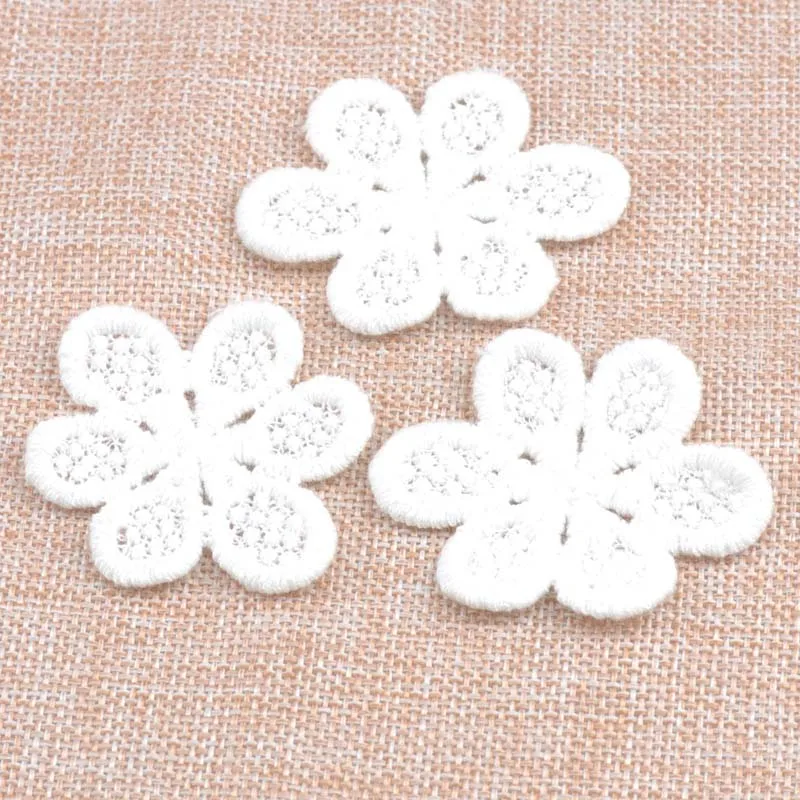 Nuovo 20 pz bellissimo fiore colore bianco pizzo ricamato accessori nastro di pizzo decorazione cucire su pizzo Guipure fai da te cp1556