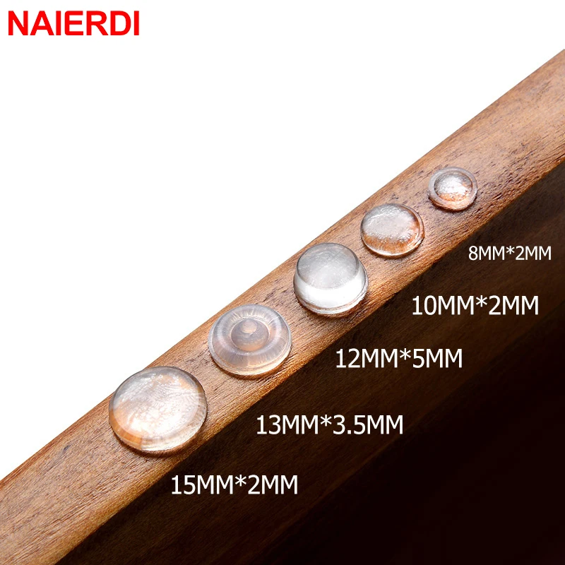 NAIERDI 30-80PCS Self Adhesive Damper Buffer Cabinet Bumpers Silicone Rubber Furniture Pads Cushion Protective Hardware