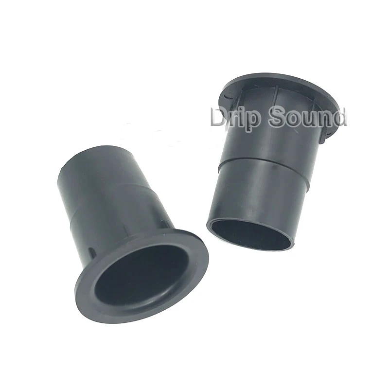 2pcs Speaker Port Tube Bass Subwoofer Audio Reflex Tube Loudspeaker Box Vent 40x55mm #Black