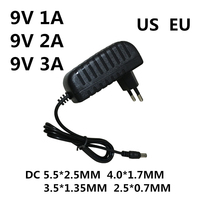 1PCS AC / DC Adapter DC 9V 1A 2A 3A AC 100-240V Converter power Adapter 9 V Volt 1000MA Charger Power Supply EU US Plug