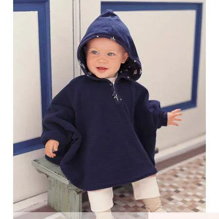 Baby Boy\'s Hoodies Coats Reversible Smocks Combi Cape Mantle Outwear Fleece Coat Hooded Jackets baby dress