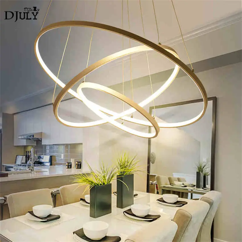 nordic fashion ring chandelier lighting for living room dining room modern kitchen fixtures lustre suspension luxury led lamp