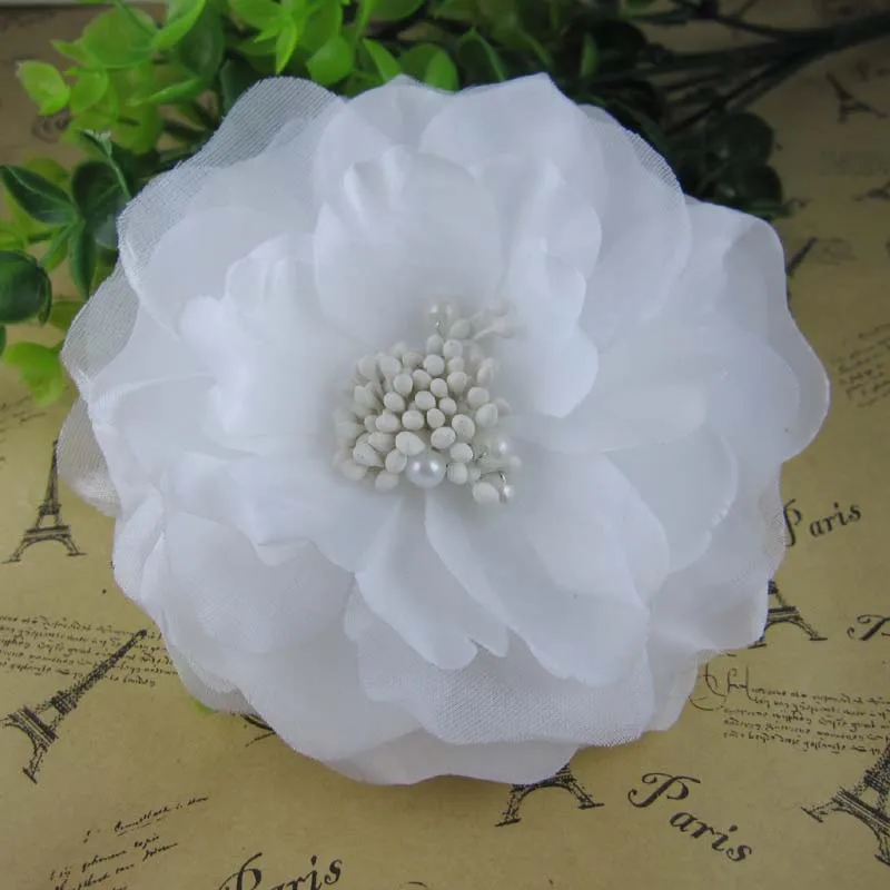 

Free shipping!12pcs/lot 4'' peony silk flower Bride hair accessory women hair clip wedding flower brooch pin hair clip