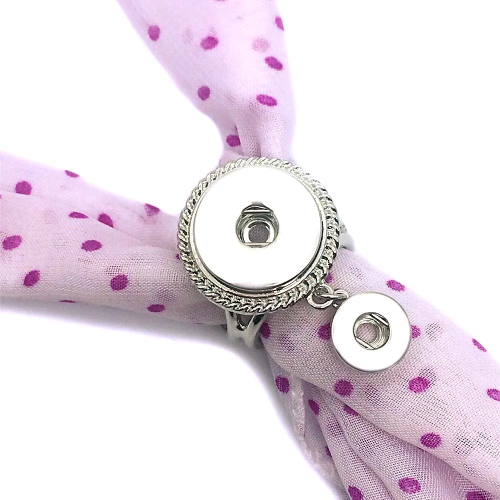 Interchangeable 001 Fashion Flowers 12mm 18mm snap button Scarf Buckle Scarf Clips For Women bracelet Jewelry gift