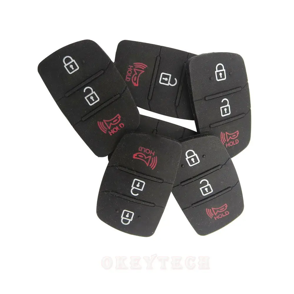 OkeyTech – coque de remplacement pour clé télécommande, 3/4 boutons, pour voiture Mistra Hyundai HB20 SANTA FE IX35 IX45, 50pcs