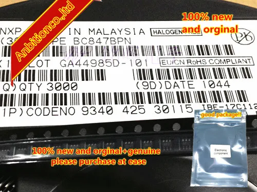 

10-20pcs 100% new and orginal BC847BPN SOT-163 silk-screen 13t NPN/PNP general purpose transistor in stock