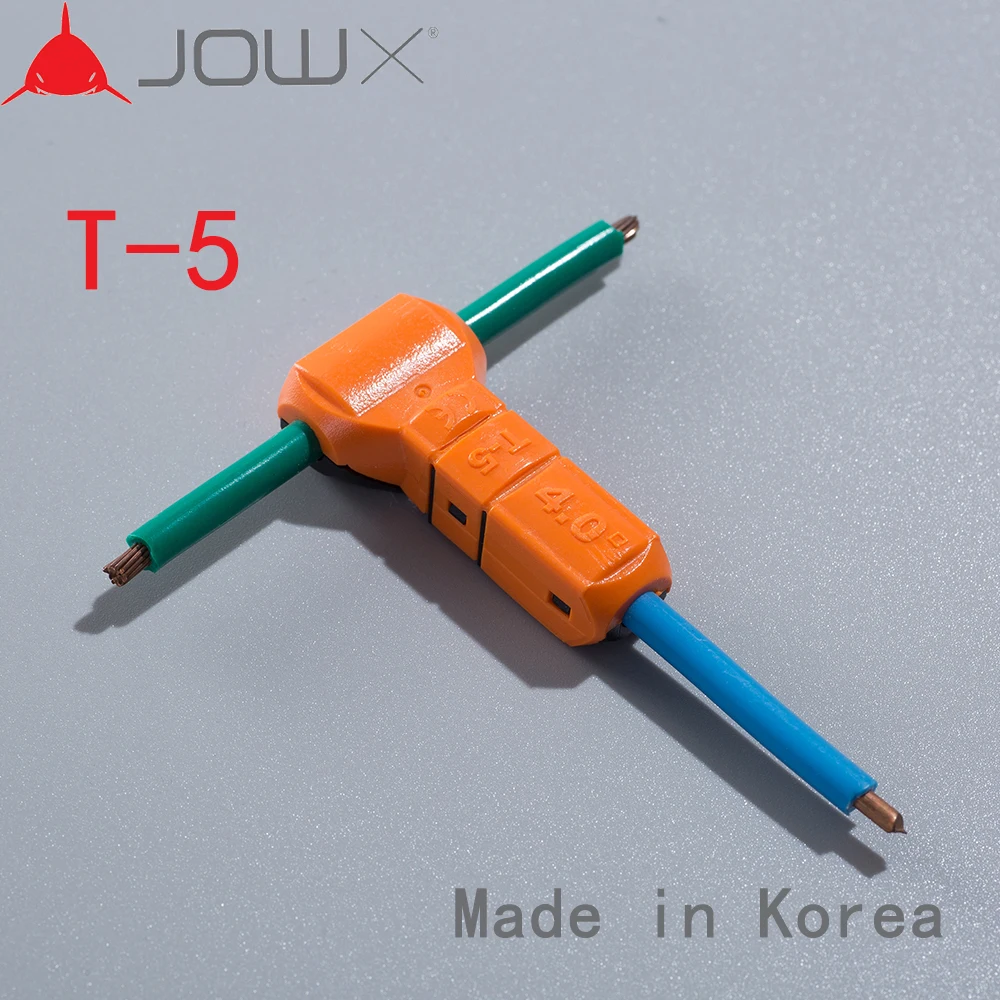 T-5 100PCS Connector 1 Way Joint No welding No screws Quick Connector wire cable clamp Splice Terminal Block 12~11 AWG 4mm2