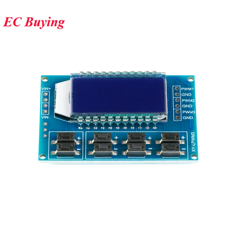 1Hz-150Khz 3-way Signal Generator PWM Board Pulse Frequency Duty Cycle Adjustable Module LCD Display Upgraded Version