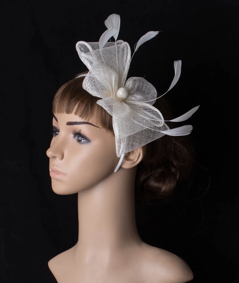 

Generous Sinamay Wedding Fascinator Hairpins Cocktail Hair Accessories Ladies Church Hat For Elegant Chic Headwear MYQ093