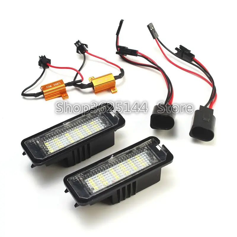 Super Bright 2PCS/Set Error Free Led Rear License Plate Light For SEAT Altea Exeo/ST Ibiza Leon