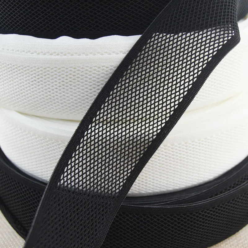 Wide 4CM mesh webbing weak stretch underwear elastic band flat rubber thin breathable soft skin DIY clothing accessories