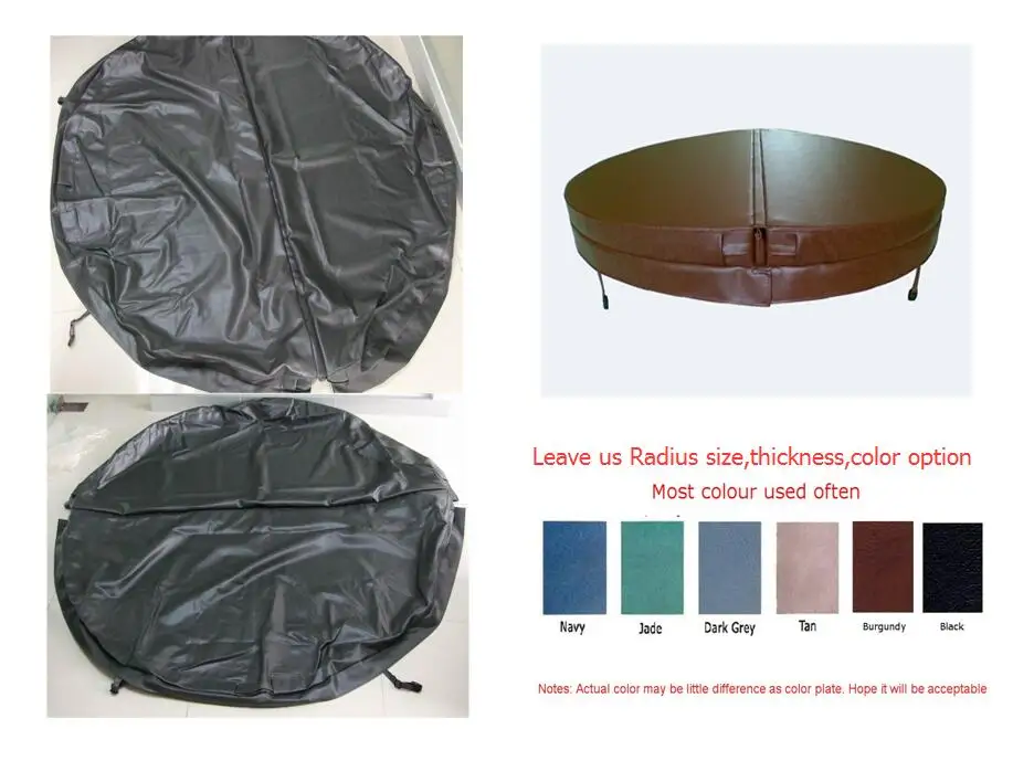 

Diameter 2000mm 10cm thickness Round hot tub cover leather can do any other size