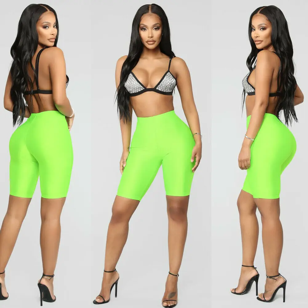 New Style Women\'s Solid Shorts Casual Stretch Bike Sports Workout shorts High Waist Clubwear Sheath Shorts Fashion Hot