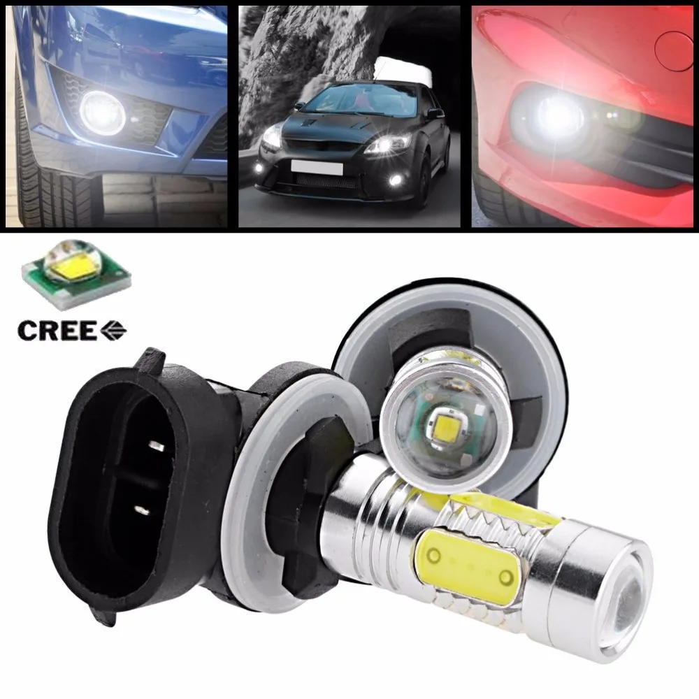 Par Lampadas Neblina 881 H27 11W Led  COB+Cree Chips Efeito Super Branca /Efeito branca