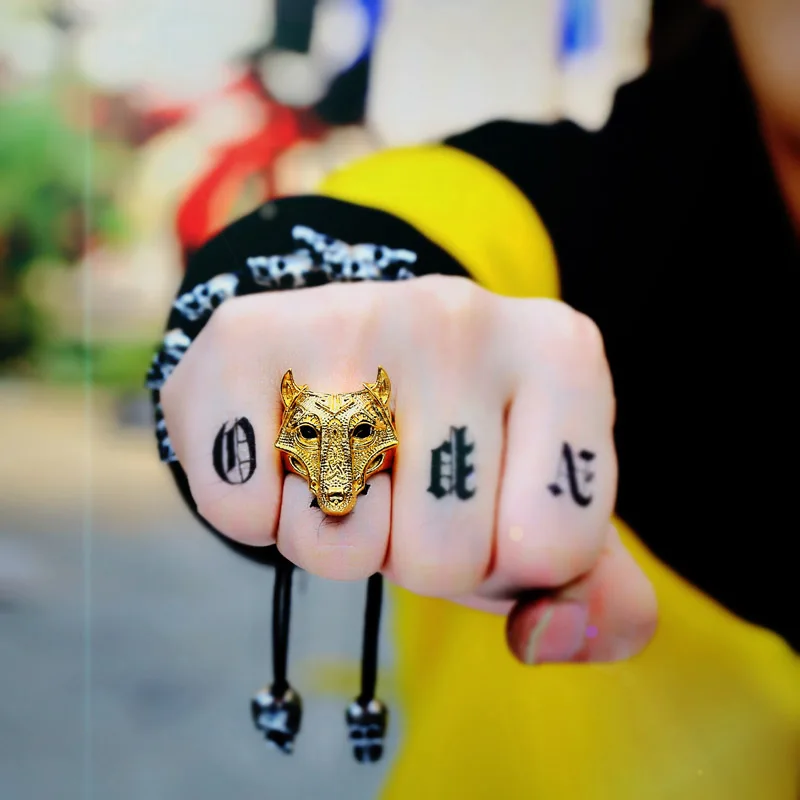 Beier Norse Viking Nordic Wolf Animal Man Drop shipping wholesale Ring Fashion Punk Rock hot sale Jewelry BR8-534