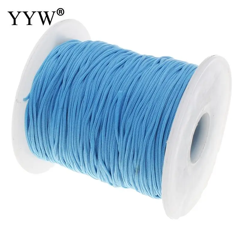 YYW 16 Color 100Yards 1mm Nylon Cord Thread Chinese Knot Macrame Cord Bracelet Braided String DIY Tassels Beading String Thread