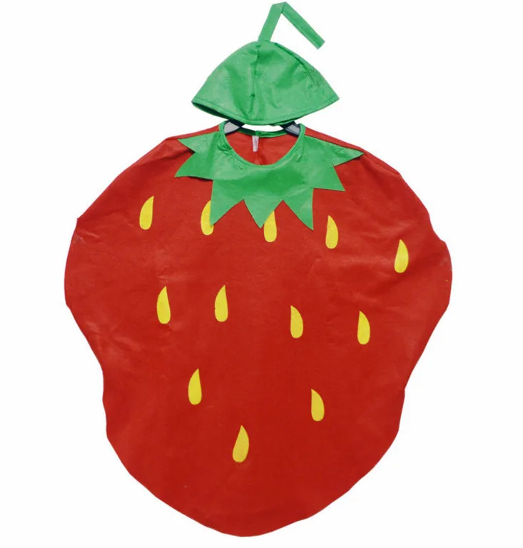 Children's Day Kindergarten Performance Clothing Non-woven Fabrics Strawberry one-time Cosplay Clothing Suit Fruits Clothing