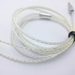 1.2m DIY mmcx cable  Replacement Cable 3.5mm Silver plated 5N Copper Upgraded Wire 4 strand  wire cable For Repair HIFI earphone