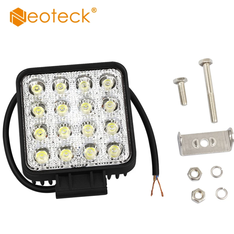 

Neoteck 48W 16LED work light IP67 Waterproof Aluminum work light Spot Light Lamp For Off-road Jeep SUV ATV Truck Boat