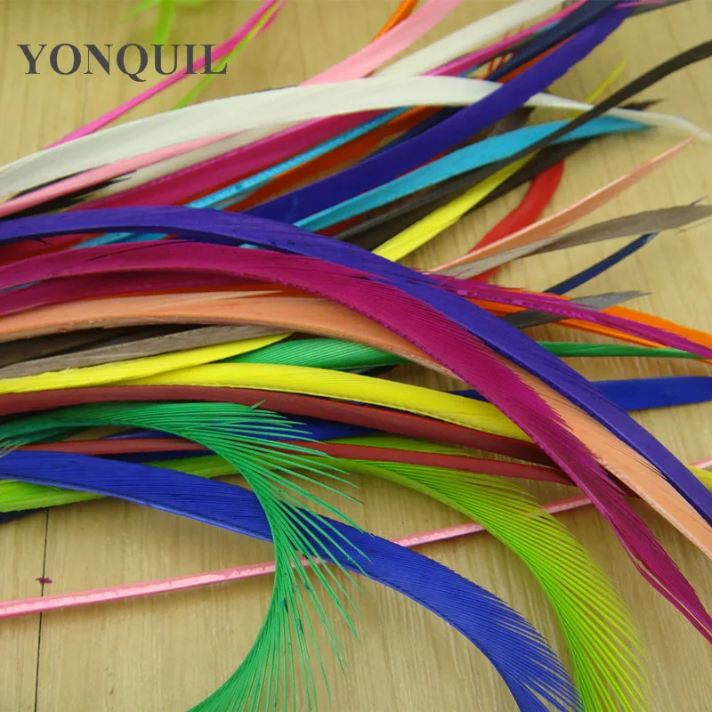 

Dyed Single Feather Hair Extension Acc Dyed Single Goose Biots Loose Feathers For Fascinators/Sinamay Hat/Mask Wedding